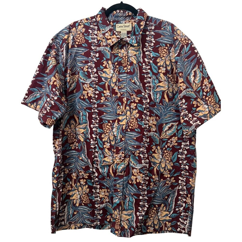 Cooke Street Honolulu Mens Hawaiian Shirt XL Extra Large Aloha Floral Collar New